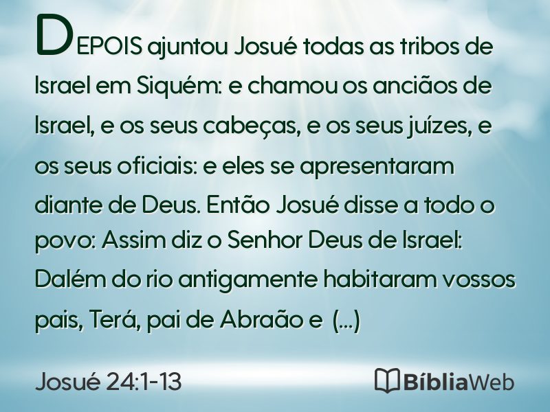 Josué 24:1-13 em imagem para compartilhar