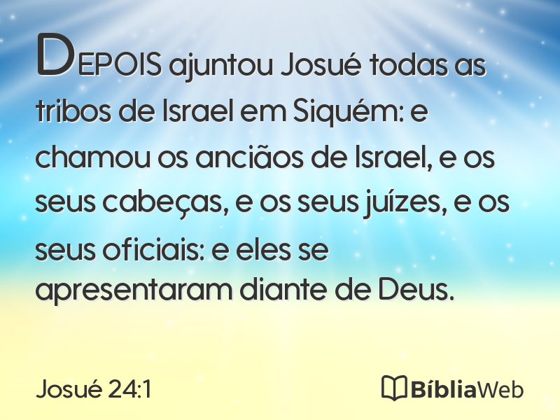 Josué 24:1 em imagem para compartilhar