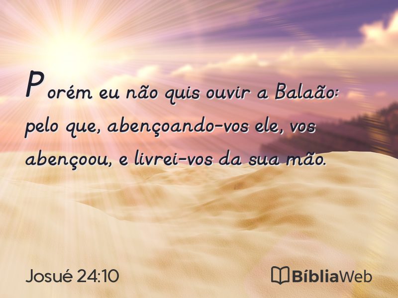 Josué 24:10 em imagem para compartilhar