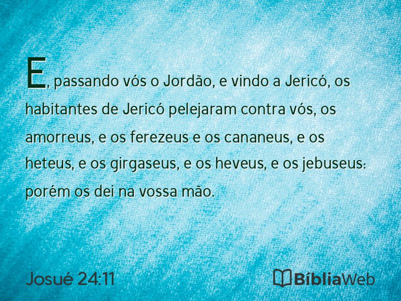 Josué 24:11 em imagem para compartilhar