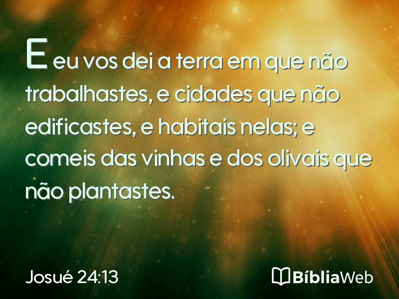 Josué 24:13 em imagem para compartilhar