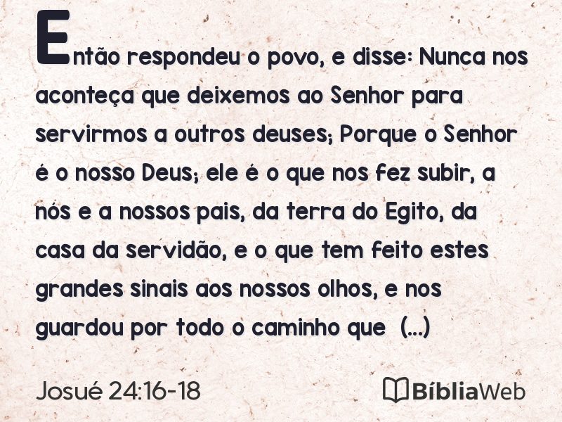 Josué 24:16-18 em imagem para compartilhar