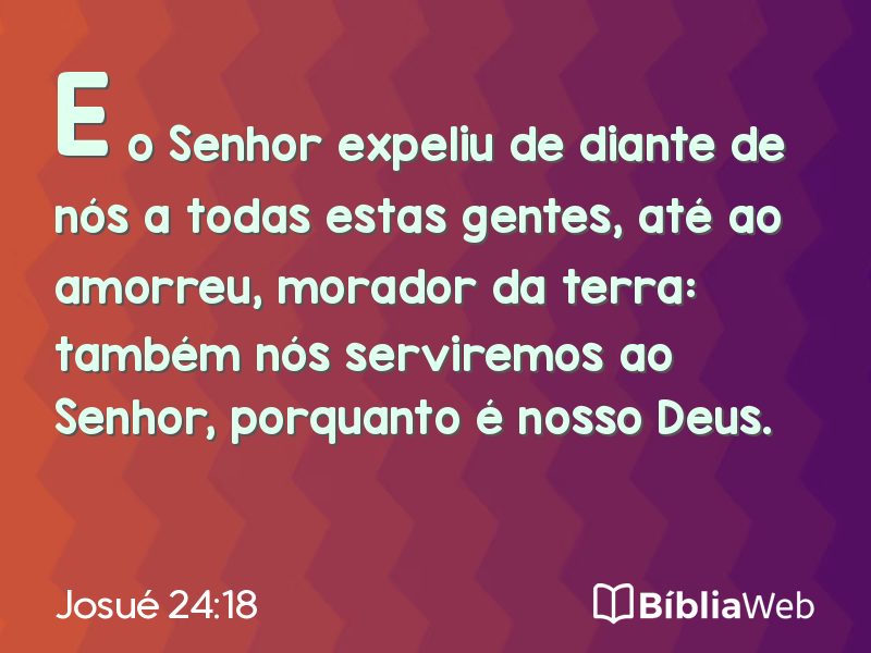 Josué 24:18 em imagem para compartilhar