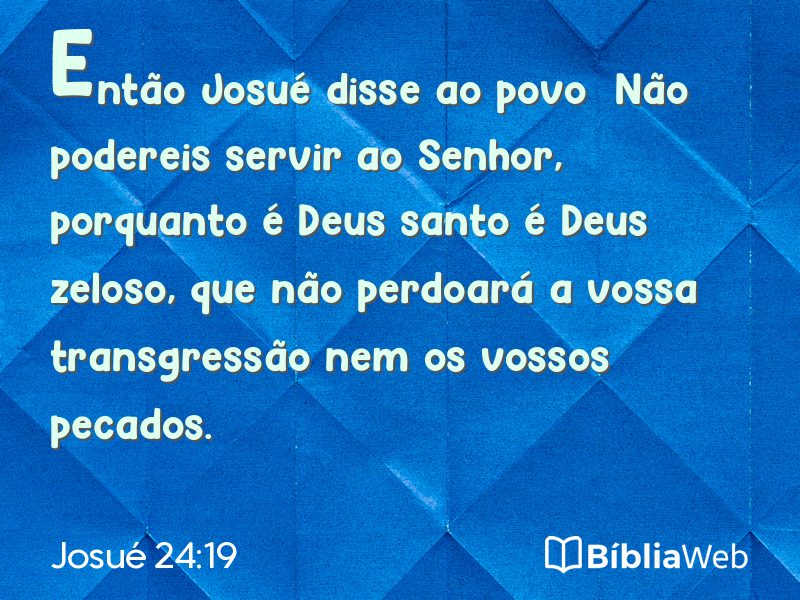 Josué 24:19 em imagem para compartilhar