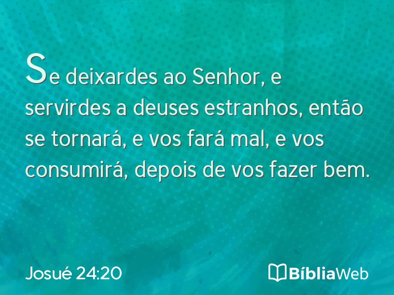 Josué 24:20 em imagem para compartilhar
