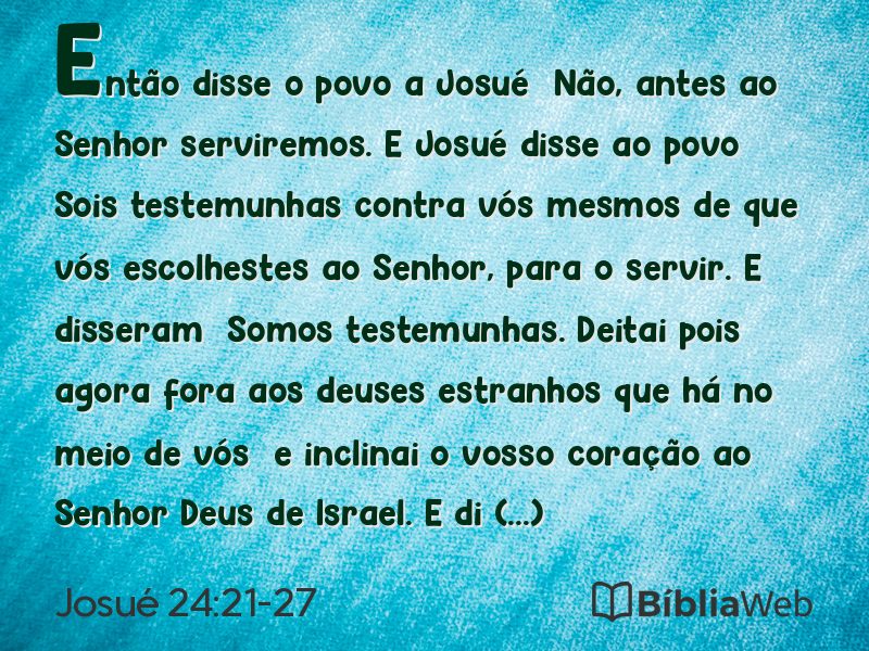 Josué 24:21-27 em imagem para compartilhar