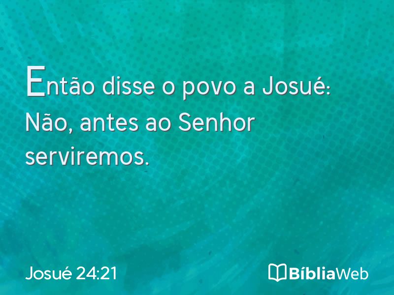 Josué 24:21 em imagem para compartilhar