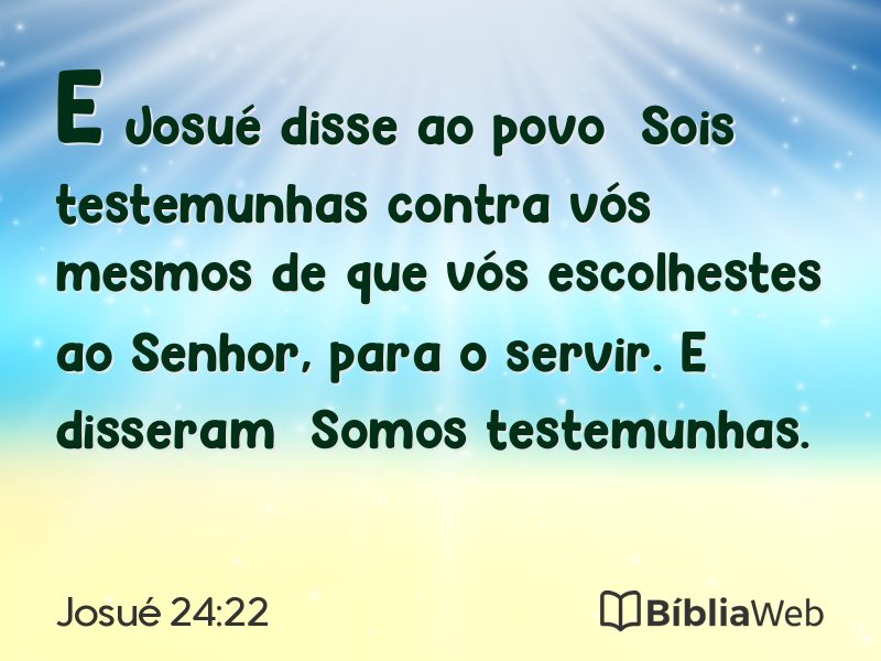 Josué 24:22 em imagem para compartilhar