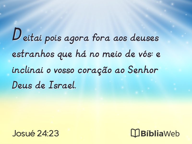 Josué 24:23 em imagem para compartilhar