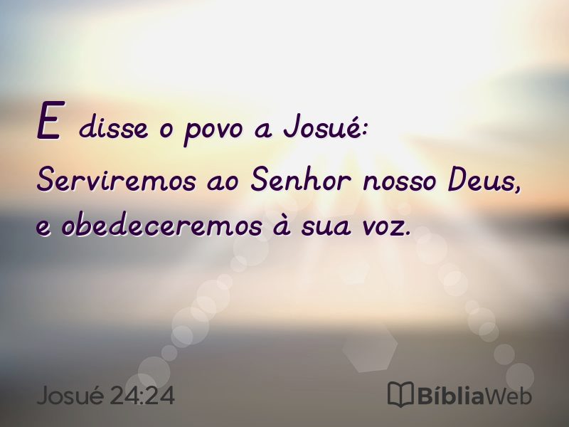 Josué 24:24 em imagem para compartilhar