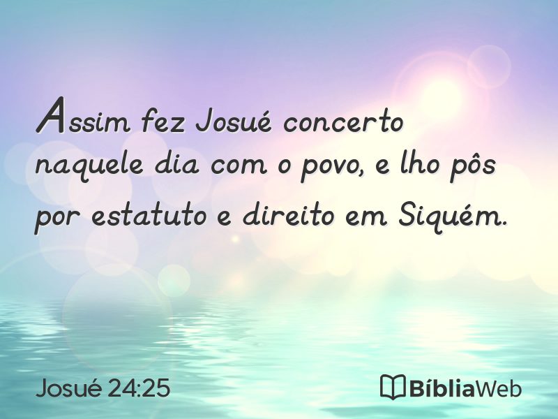 Josué 24:25 em imagem para compartilhar