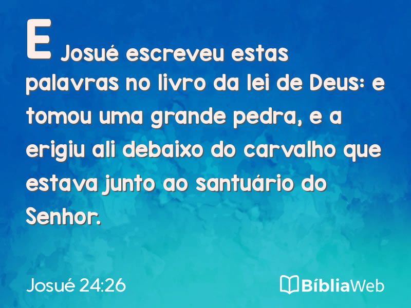 Josué 24:26 em imagem para compartilhar