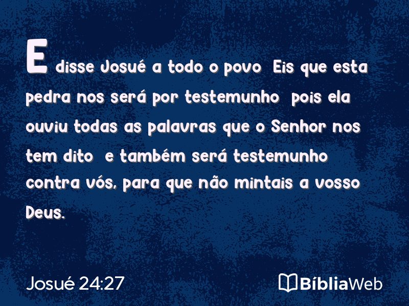 Josué 24:27 em imagem para compartilhar