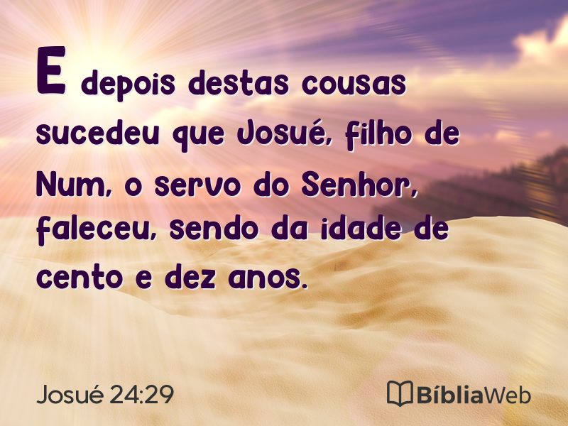 Josué 24:29 em imagem para compartilhar