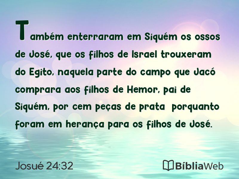 Josué 24:32 em imagem para compartilhar