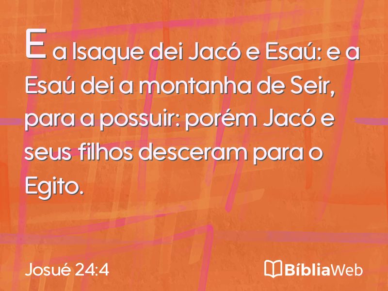 Josué 24:4 em imagem para compartilhar