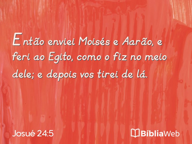 Josué 24:5 em imagem para compartilhar
