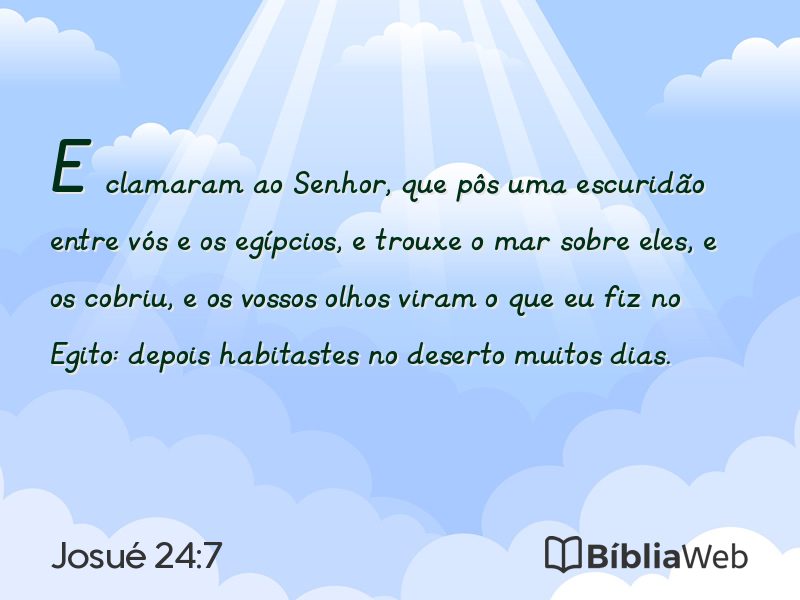Josué 24:7 em imagem para compartilhar
