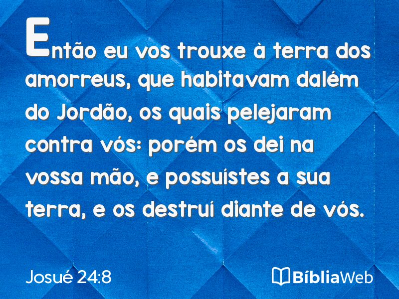Josué 24:8 em imagem para compartilhar