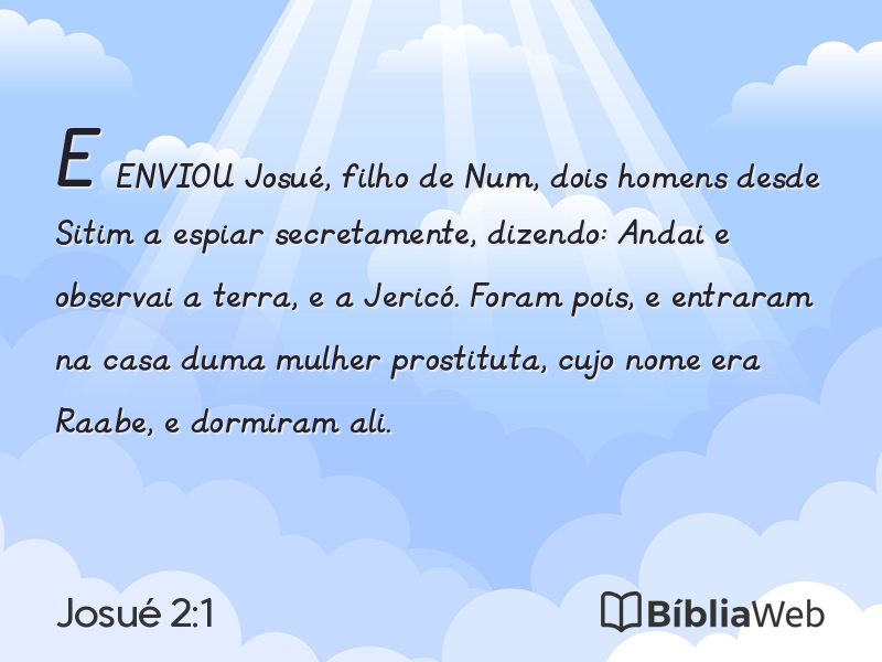 Josué 2:1 em imagem para compartilhar