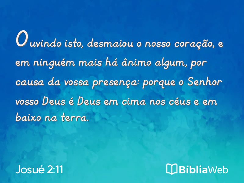 Josué 2:11 em imagem para compartilhar