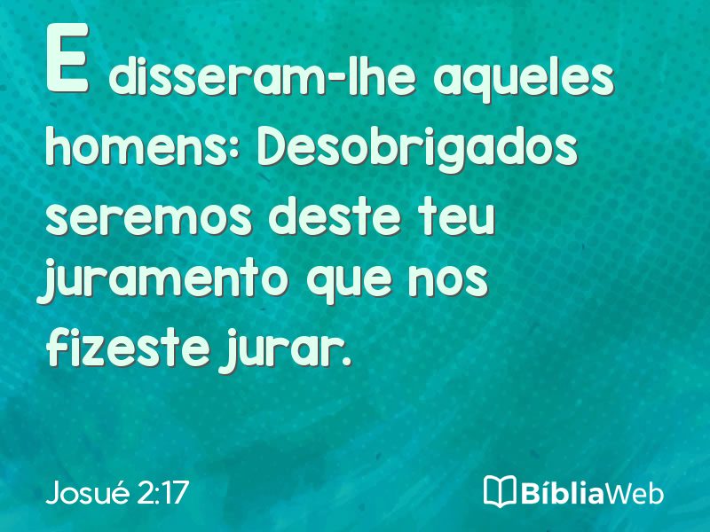 Josué 2:17 em imagem para compartilhar