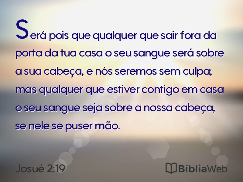 Josué 2:19 em imagem para compartilhar