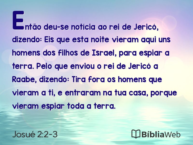 Josué 2:2-3 em imagem para compartilhar
