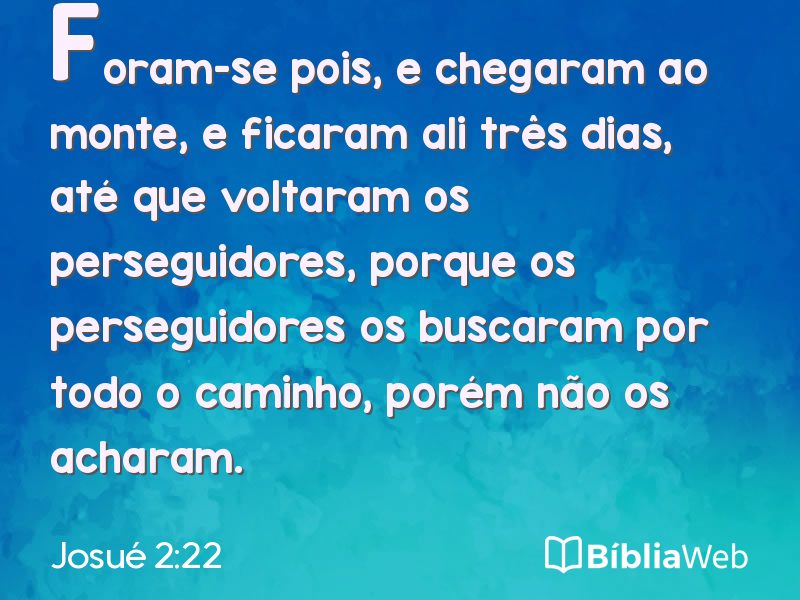 Josué 2:22 em imagem para compartilhar