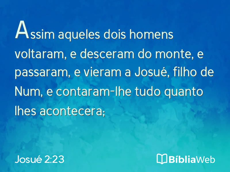 Josué 2:23 em imagem para compartilhar