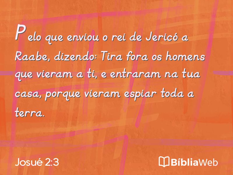Josué 2:3 em imagem para compartilhar