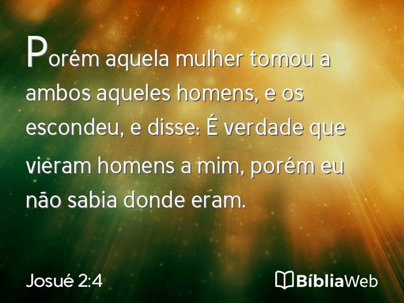 Josué 2:4 em imagem para compartilhar