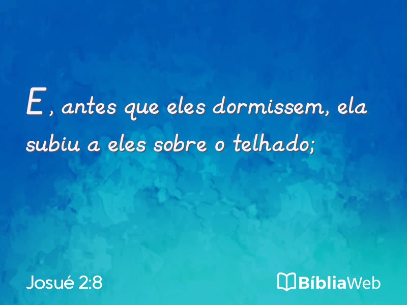 Josué 2:8 em imagem para compartilhar