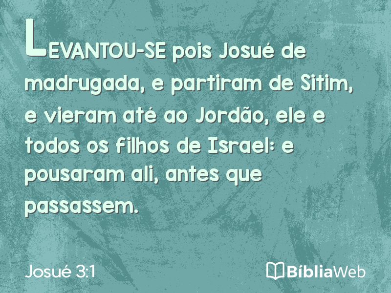 Josué 3:1 em imagem para compartilhar