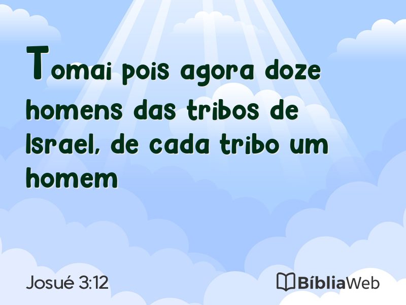 Josué 3:12 em imagem para compartilhar