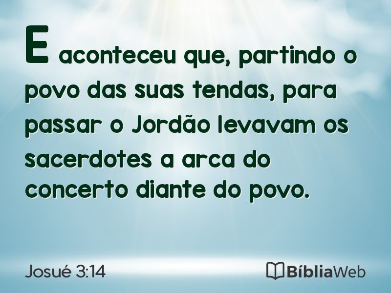 Josué 3:14 em imagem para compartilhar