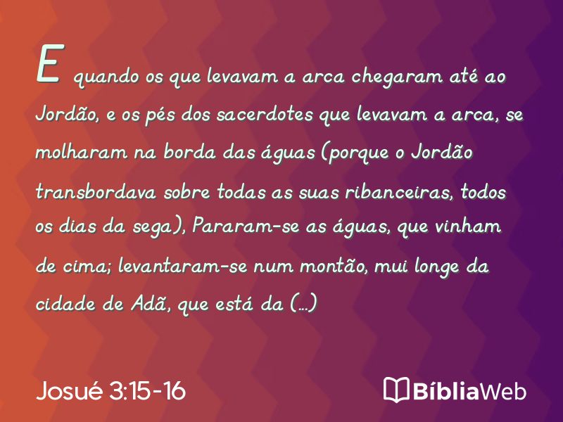 Josué 3:15-16 em imagem para compartilhar