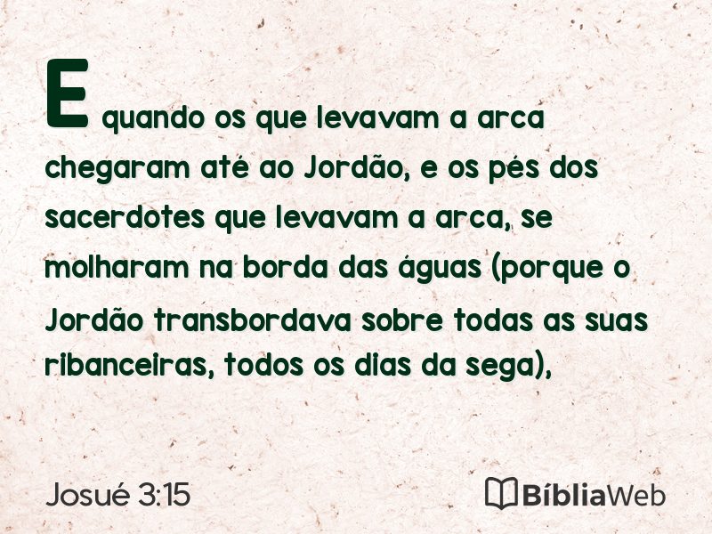 Josué 3:15 em imagem para compartilhar