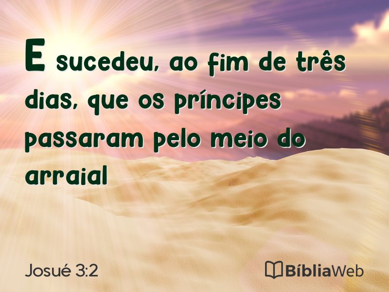 Josué 3:2 em imagem para compartilhar