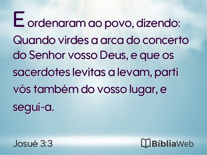 Josué 3:3 em imagem para compartilhar