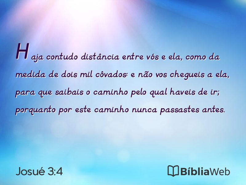 Josué 3:4 em imagem para compartilhar