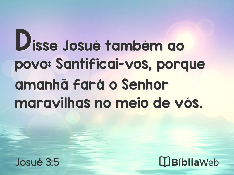 Josué 3:5 em imagem para compartilhar