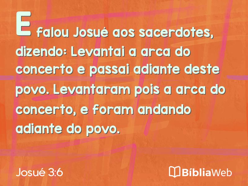 Josué 3:6 em imagem para compartilhar