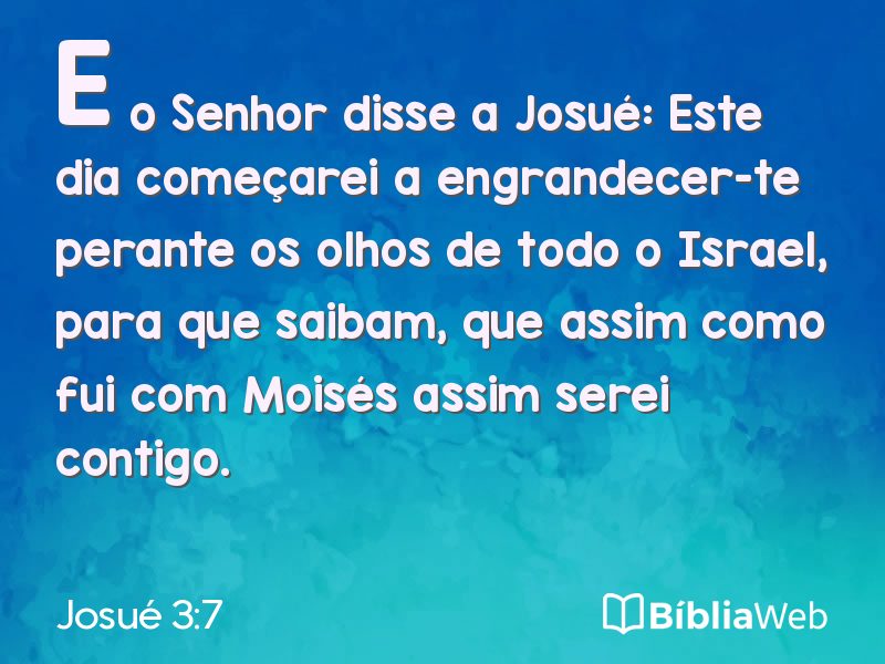 Josué 3:7 em imagem para compartilhar