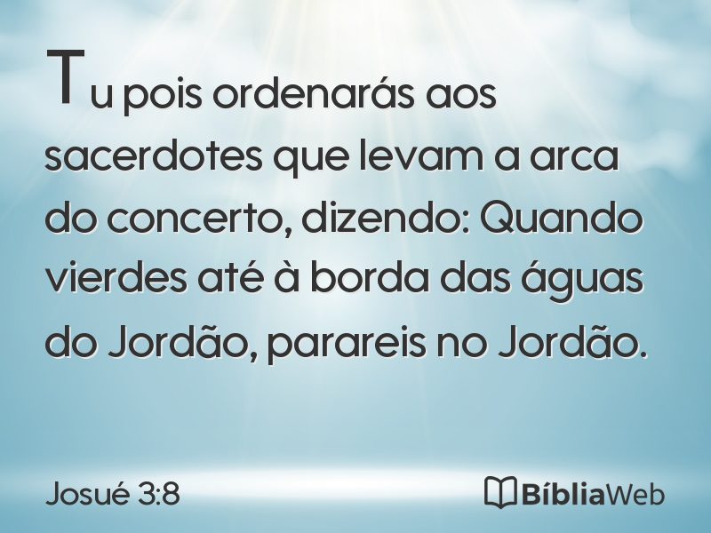 Josué 3:8 em imagem para compartilhar