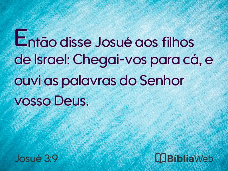 Josué 3:9 em imagem para compartilhar
