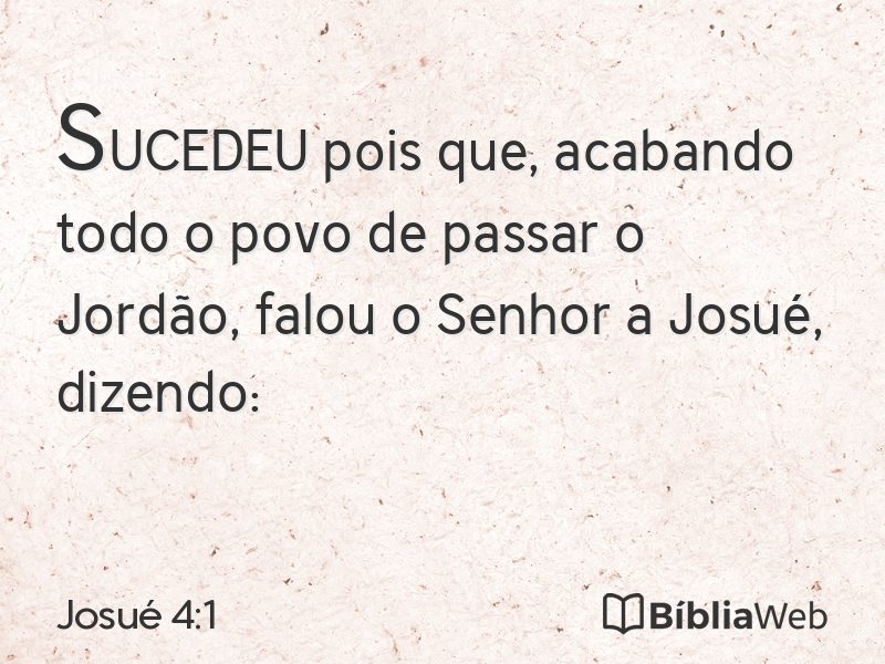 Josué 4:1 em imagem para compartilhar