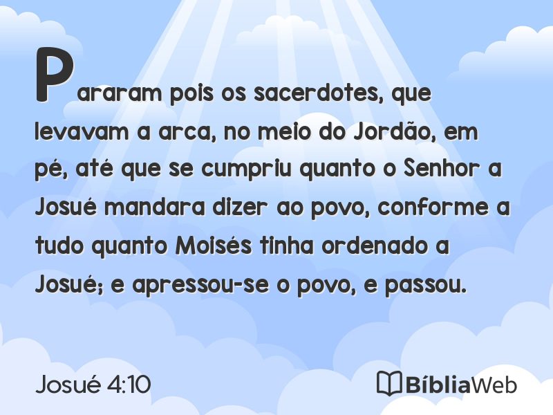 Josué 4:10 em imagem para compartilhar