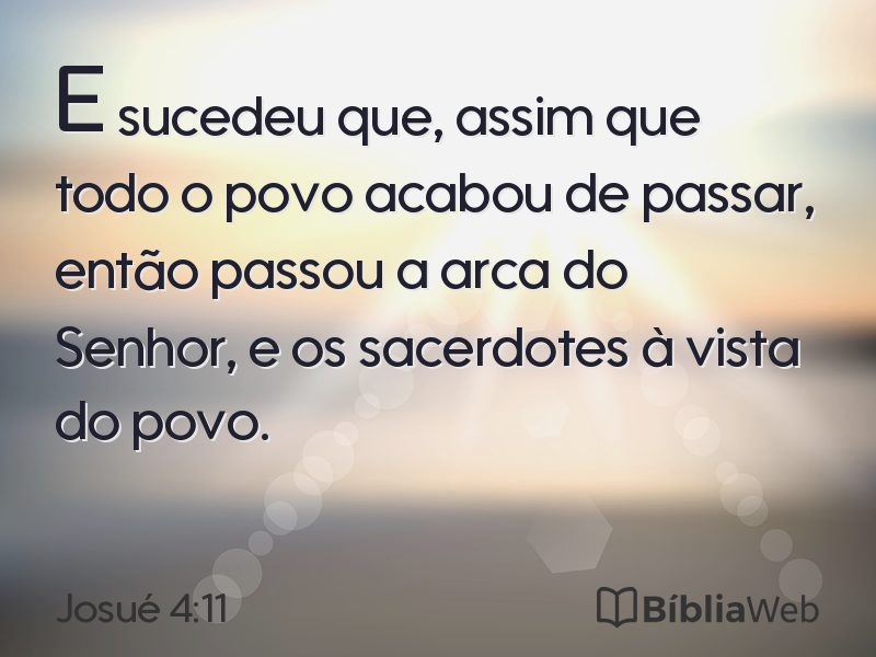 Josué 4:11 em imagem para compartilhar