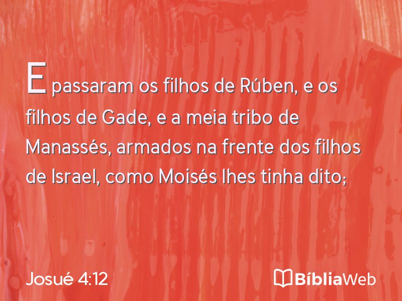 Josué 4:12 em imagem para compartilhar